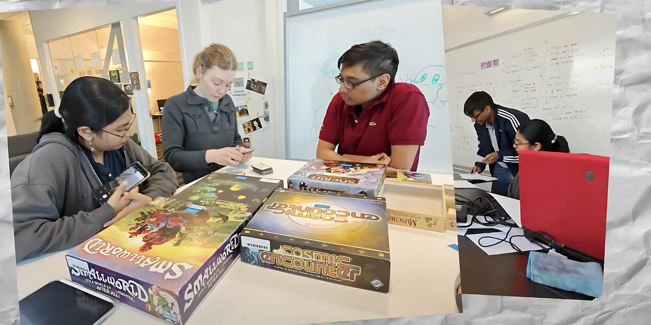 Group of students working at a table
