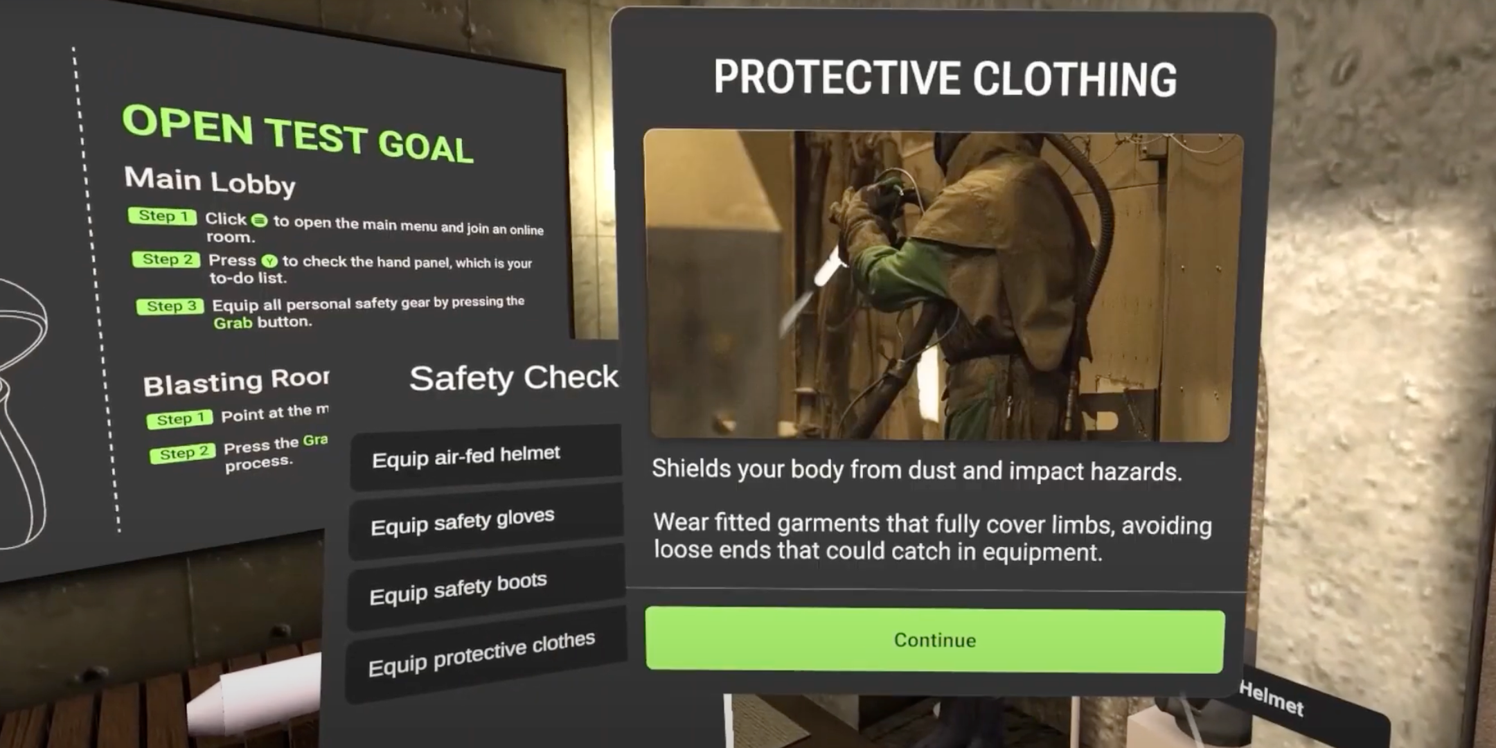 VR Screenshot VR Sandblasting