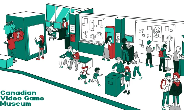 An illustration of the experience at the exhibition