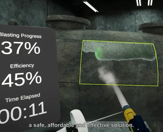 Screenshot VR Sandblasting