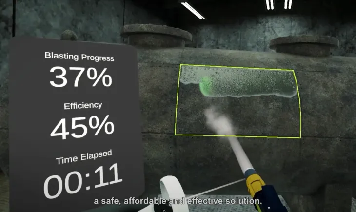 Screenshot VR Sandblasting